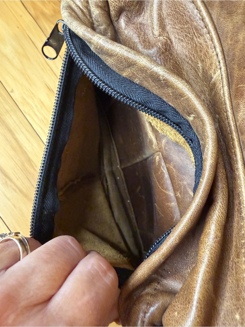 Genuine Leather Backpack Distressed Boho Mexico - Picture 12 of 15